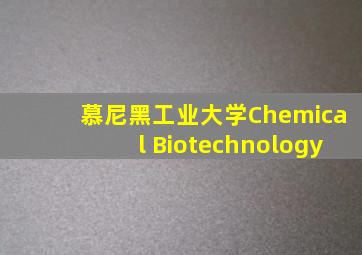 慕尼黑工业大学Chemical Biotechnology